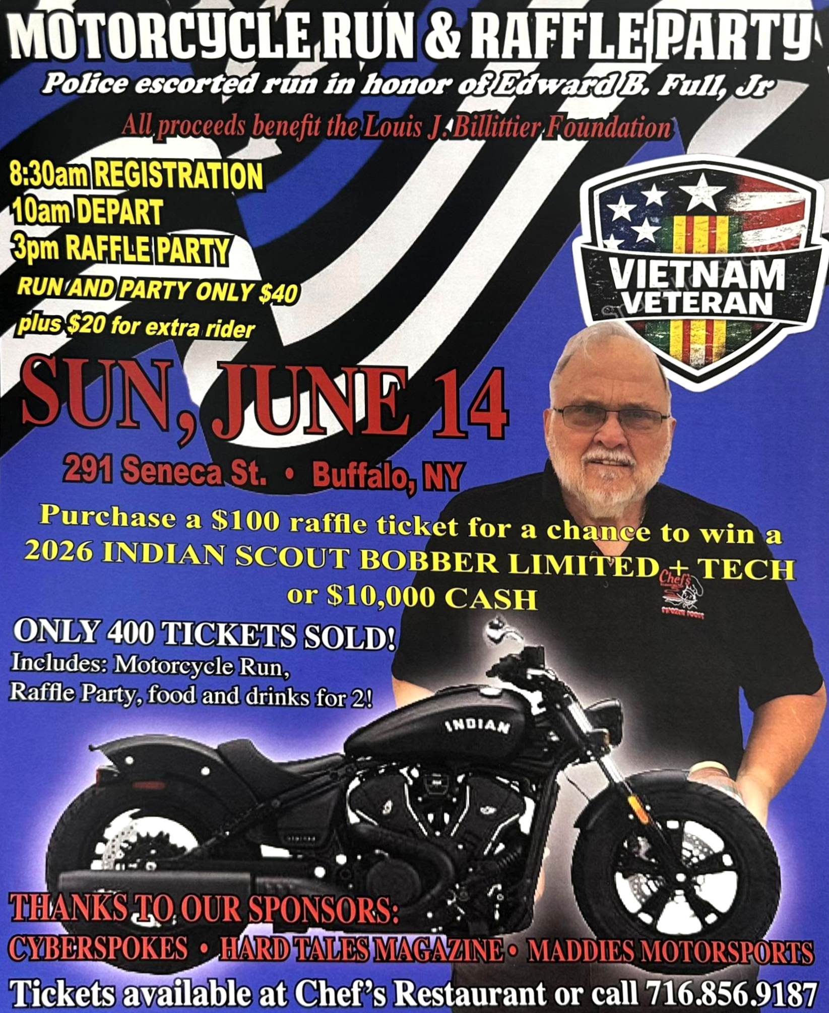 Motorcycle Run 2026 Billittier Chefs